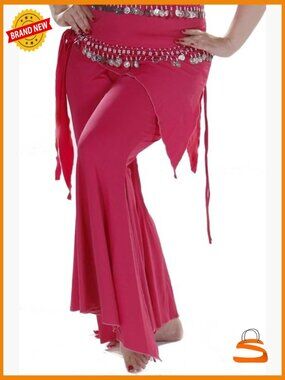 Flared Yoga Pants with Tie Ankles, Spandex Active Palazzo